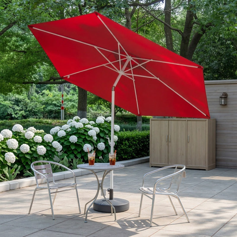 3m Aluminum Pole Straight Umbrella – Outdoor Sunshade & Rainproof Patio Umbrella for Beach, Garden, Villa (Base Not Included)