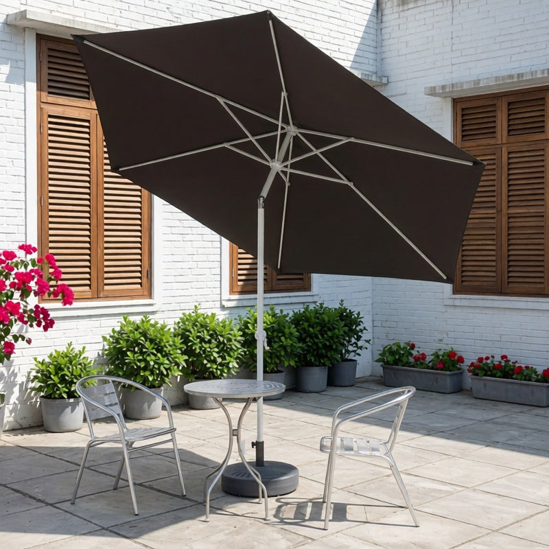 3m Aluminum Pole Straight Umbrella – Outdoor Sunshade & Rainproof Patio Umbrella for Beach, Garden, Villa (Base Not Included)