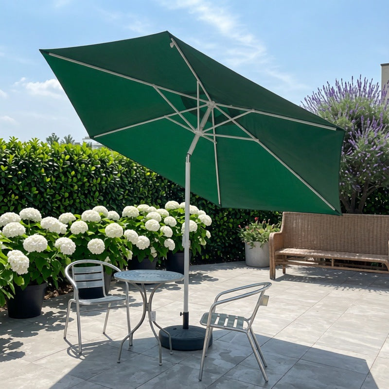 3m Aluminum Pole Straight Umbrella – Outdoor Sunshade & Rainproof Patio Umbrella for Beach, Garden, Villa (Base Not Included)