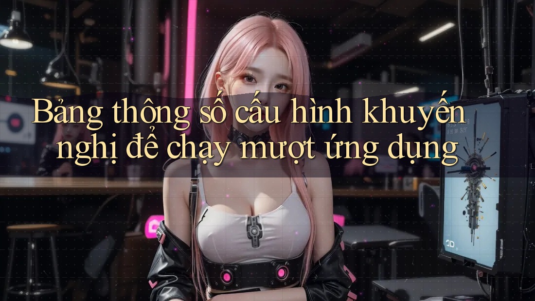 Bảng thông số cấu hình khuyến nghị để chạy mượt ứng dụng